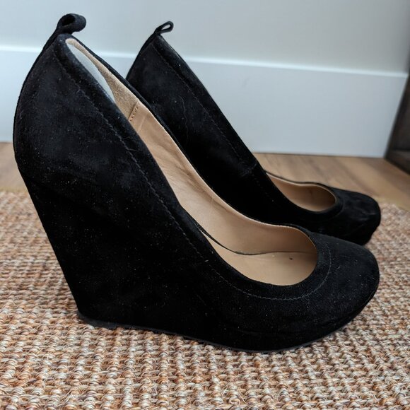 Black Wedge Pumps - Call It Spring - Picture 2 of 4